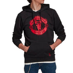 Men's adidas SS22 Manchester United Soccer/Football Series Printing Hooded Sports Autumn Black GR3893