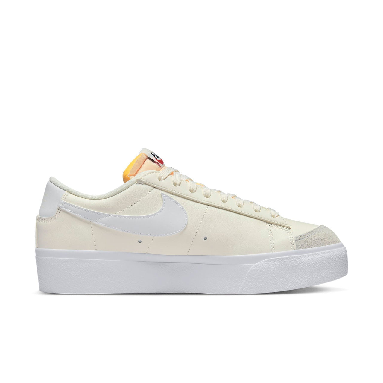 (WMNS) Nike Blazer Low Platform Classic Casual Skateboarding Shoes Yellow White DJ0292-108