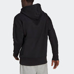 Men's adidas Logo Printing Hooded Long Sleeves Black HC3479