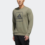 adidas MH Gfx Ft BosSlogan Sports Hooded Sweater Men Green GM4478