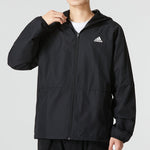 Men's adidas Mh Lite Wvjkt Athleisure Casual Sports Hooded Solid Color Woven Jacket Autumn Black HM2976