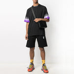 Off-White SS21 Diag Stripe Sweat Shorts Men s Black OMCI006R21FLE0021032