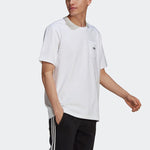adidas originals Artist Tee Ss Funny Printing Sports Round Neck Short Sleeve White HA4691
