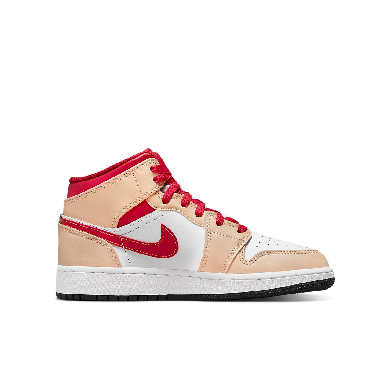 (GS) Air Jordan 1 Mid 'Light Curry Cardinal Red' 554725-201