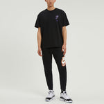 Nike x NBA Crossover Los Angeles Lakers Courtside Pattern Printing Round Neck Short Sleeve Black DH6737-010