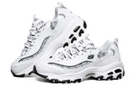(WMNS) Skechers D'Lites 1.0 Low Top Sneakers White/Black 13169-WBK