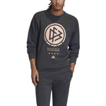 Men's adidas Dfb Ssp Cr Swt Germany National Team Large Logo Round Neck Long Sleeves Black FI1470
