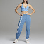 adidas originals Ivp Nyl Pn 4all Athleisure Casual Sports Stripe Bundle Feet Long Pants Couple Style Blue H33308
