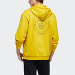 Men's adidas neo Ss Jan Hdy 2 Logo Printing Half Zipper Sports Pullover Yellow H52969
