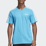 adidas Casual Sports Gym Running Breathable Short Sleeve Sky Blue DU0443