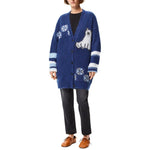 (WMNS) LOEWE SS21 Large Multi-Color Cardigan Navy Blue S359330XBR-5095