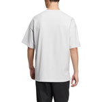 Men's adidas Solid Color Logo Printing Round Neck Short Sleeve Light Grey T-Shirt HS4378