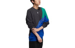 Men's adidas originals Colorblock Design Logo Printing Round Neck Pullover Long Sleeves Colorblock HF5944
