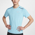 Men's Nike Solid Color Quick Dry Breathable Sports Training Short Sleeve Blue T-Shirt 892814-482