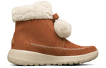(WMNS) Skechers On-The-Go Joy Pompom Snow Boots 'Brown White' 144004-RUST