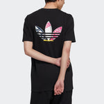 Men's adidas originals Ts Ss Tee Logo Printing Round Neck Sports Short Sleeve Black T-Shirt H46693