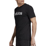 Men's adidas Alphabet Logo Printing Round Neck Casual Short Sleeve Black T-Shirt EI4599