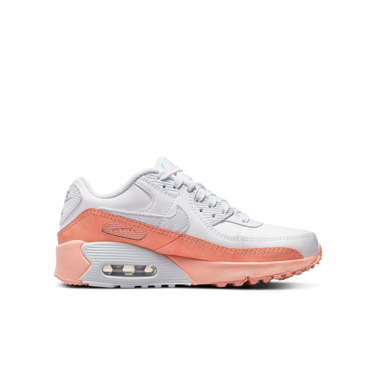 (GS) Nike Air Max 90 Leather SE 'White Light Madder Root' DM0956-100