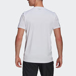 adidas Stripe Round Neck Pullover Logo Printing Solid Color Short Sleeve White GL5401