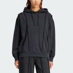 (WMNS) adidas originals Distressed Hoodie Asia Sizing 'Black' IY9025