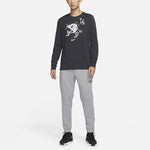 Men's Nike Training Athleisure Casual Sports Long Sleeves Round Neck Black T-Shirt DM5693-045