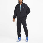 Men's Nike Solid Color Logo Printing Elastic Waistband Bundle Feet Sports Pants/Trousers/Joggers Autumn Black DQ6572-010