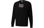 PUMA Back Large Printing Sports Training Knit Pullover Black 533037-01