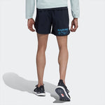 Men's adidas Running Geometry Pattern Logo Sports Shorts Blue HM1213
