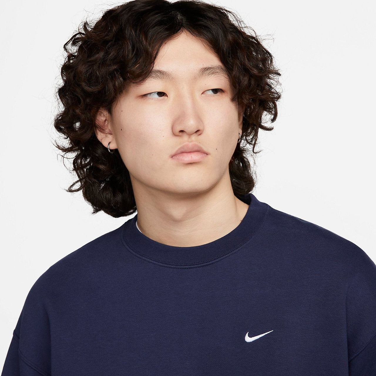Nike Solo Swoosh Fleece Crew 'Midnight Navy' DX1362-410