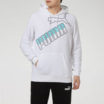 PUMA Athleisure Casual Sports Colorblock Printing Logo hooded Knit White 588667-02