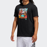 adidas Cartoon Printing Short Sleeve Black GN2702