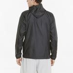 PUMA Solid Color Logo Athleisure Casual Sports Woven Hooded Jacket Black 521684-01