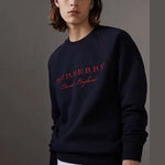 (WMNS) Burberry Logo Embroidered Hoodie Deep Blue 40529791