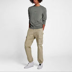 Men's Nike Solid Color Multiple Pockets Loose Cargo Casual Long Pants/Trousers Khaki 916102-235