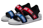 (WMNS) PUMA Signature Softride Casual Sandals Black Red Blue 384128-03