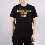 Nike Basketball Text Sports Short-Sleeved Male Black BQ3646-011