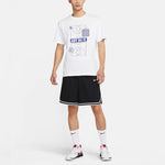 Nike Just Do It Basketball Sports Printing Short Sleeve White DD0810-100