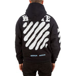 Off-White Graffiti Stripe Hoodec Fleece Men Black OMBB009S171920231001