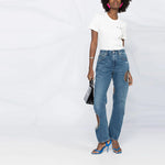 (WMNS) Off-White SS21 Back Arrow Cotton Short Sleeve White OWAA049R21JER0010331