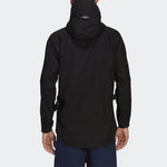 Men's Y-3 SS21 Logo Pattern Zipper Hooded Jacket Black GV4231