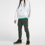 Nike Sportswear Swoosh Long Sleeve Printed Loose Pocket Hoodie White CD0420-100