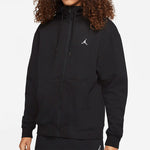 Air Jordan Embroidered Fleece Lined Stay Warm Hooded Jacket Winter Men's Black Gift for Him DA9811-010