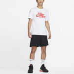 Nike Just Do It Casual Sports Breathable Basketball Short Sleeve White DN3039-100