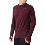 Nike Front Swoosh Logo Long Sleeves 'Maroon Red White' 930241-013