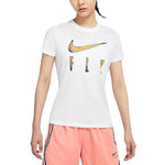 (WMNS) Nike Logo Printing Round Neck Pullover Short Sleeve White T-Shirt DN3049-100