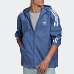 adidas originals 3-stripes Wb Fz Woven Hooded Jacket Blue GN3469