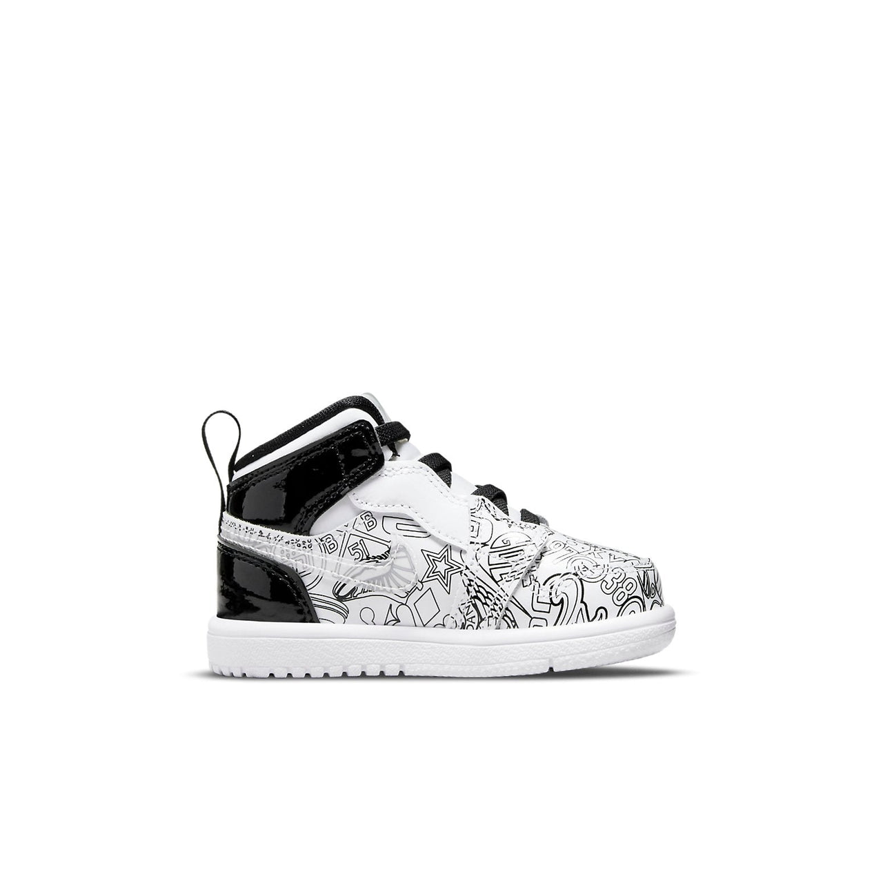 (TD) Air Jordan 1 Mid Alt SE 'White Black Graffiti' DH9682-100