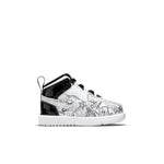 (TD) Air Jordan 1 Mid Alt SE 'White Black Graffiti' DH9682-100