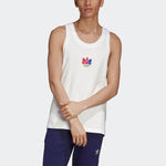 adidas originals Embroidered Logo Retro Sports Vest White GE0855
