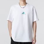 Men's adidas U JF SS Tee 2 Logo Athleisure Casual Sports Round Neck Short Sleeve White T-Shirt HM2979